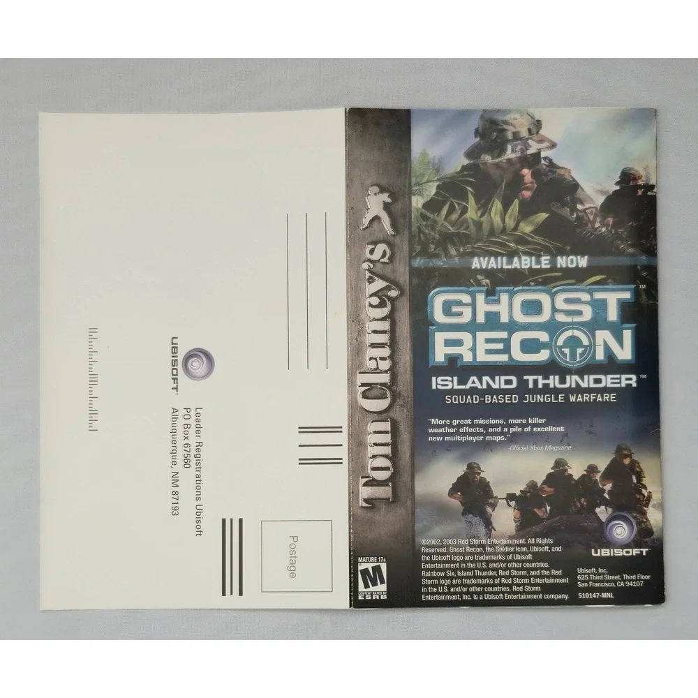 Tom Clancy's Rainbow Six 3 - Microsoft Xbox - Complete CIB‎ W/ Reg Card - Tested